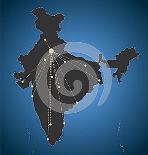 New Delhi headquarter, Hindustan Map photo